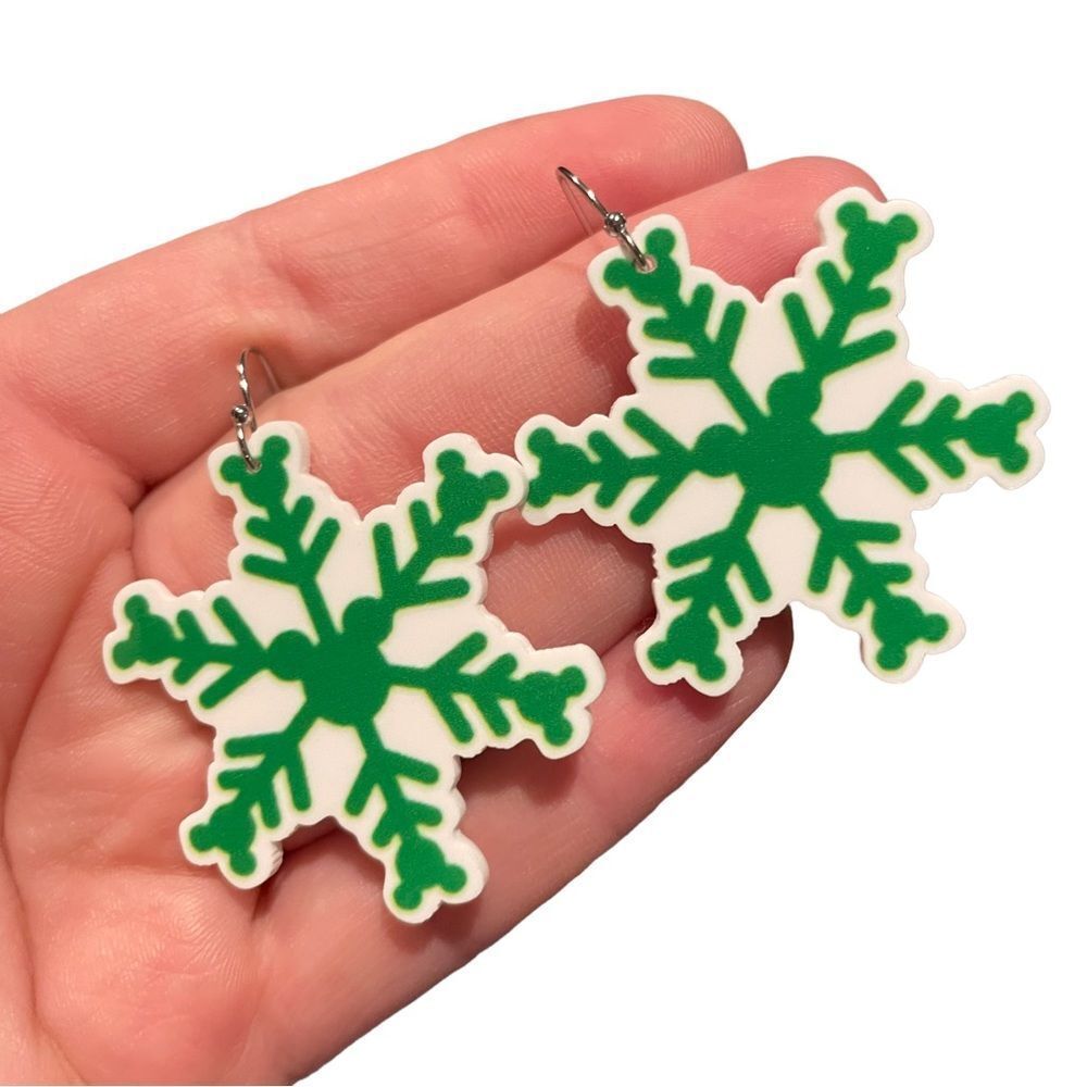 Snowflake Mickey earringa​